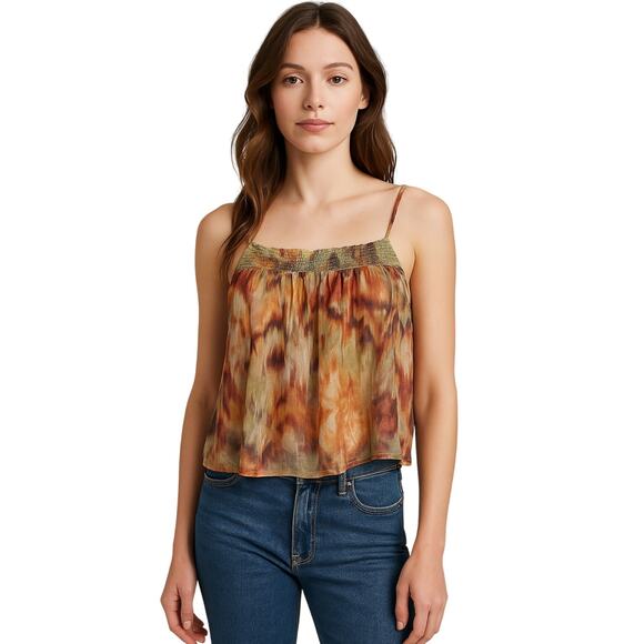 Out From Under for Urban Outfitters Boho Smocked Cami Tank Top Size L - Picture 1 of 8